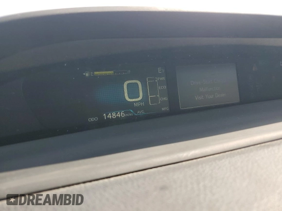 2021 Toyota Prius L Eco with VIN JTDKAMFU8M3145511, listed as a Copart auction lot 55166085 with 14,846 mi miles and Salvage Title. Bid and sale history available at DreamBid. Image 9.