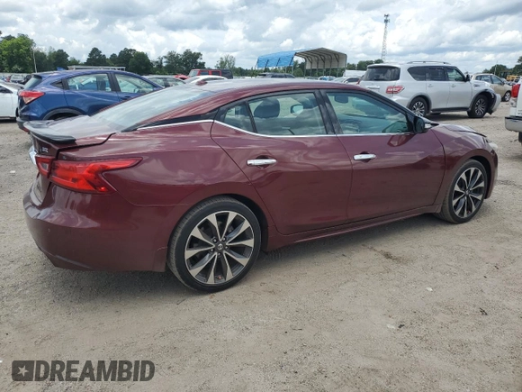 2016 Nissan Maxima SR with VIN 1N4AA6AP5GC404071, listed as a Copart auction lot 60612015 with 34,917 mi miles and Salvage title. Bid and sale history available at DreamBid. Image 3.