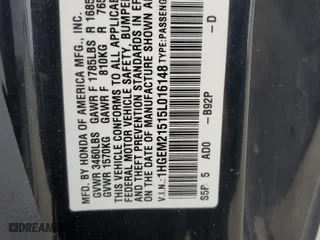 2005 Honda Civic LX with VIN 1HGEM21515L016148, listed as a Copart auction lot 52647115 with 233,014 mi miles and Salvage Title. Bid and sale history available at carsss.com. Image 12.