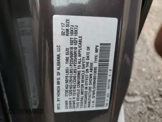 2017 Honda Odyssey Touring с VIN 5FNRL5H99HB013695, выставлен на аукционе Copart как лот 77975504 с пробегом 73 755 миль миль и Списание • Salvage title. История ставок и продаж доступна на DreamBid. Изображение 15.