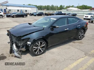 2018 Nissan Maxima SV with VIN 1N4AA6AP0JC361170, listed as a Copart auction lot 59488755 with 123,146 mi miles and Salvage title. Bid and sale history available at DreamBid. Image 1.