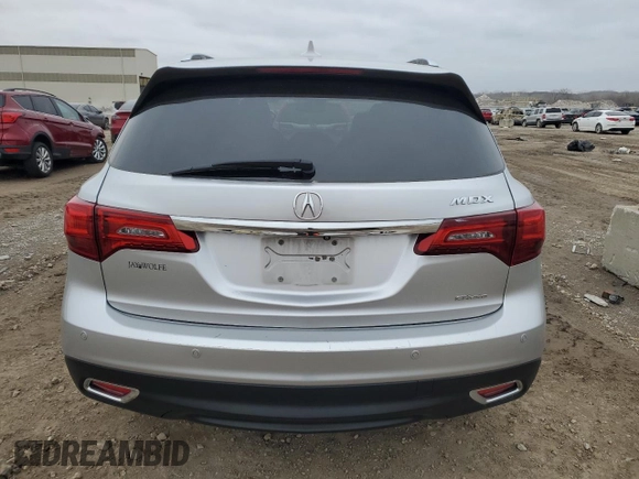 2015 Acura MDX Advance/Entertainment Pkg with VIN 5FRYD4H88FB022507, listed as a Copart auction lot 43153865 with 178,288 mi miles and Salvage Title. Bid and sale history available at carsss.com. Image 6.