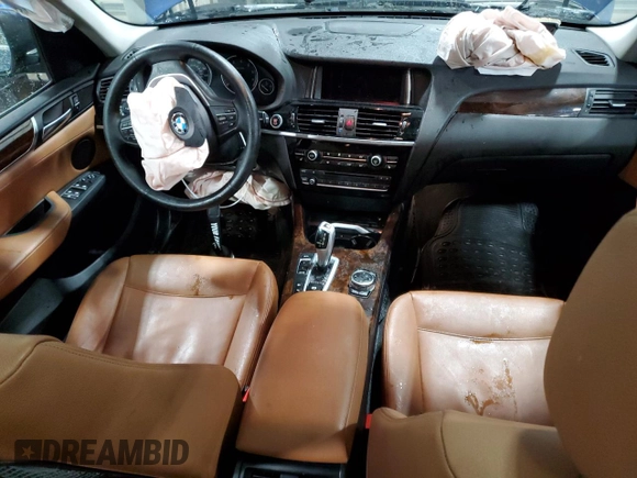 2016 BMW X3 xDrive28i with VIN 5UXWX9C53G0D79749, listed as a Copart auction lot 45796975 with 104,692 mi miles and Salvage Title. Bid and sale history available at carsss.com. Image 8.