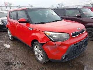 2015 Kia Soul + with VIN KNDJP3A57F7752421, listed as a IAAI auction lot 41957838 with 179,719 mi miles. Bid and sale history available at carsss.com. Image 1.