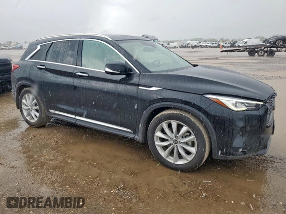2019 Infiniti QX50 Essential with VIN 3PCAJ5M11KF125689, listed as a Copart auction lot 63862715 with 53,665 mi miles and Salvage title. Bid and sale history available at DreamBid. Image 4.