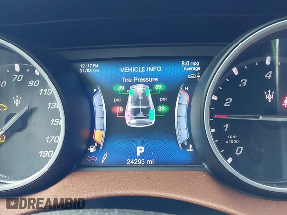 2017 Maserati Levante S z VIN ZN661YUA2HX262919, wystawiony jako IAAI lot #41243382 z przebiegiem 24 293 mil mil oraz . Historia ofert i sprzedaży dostępna na DreamBid. Obrazek 15.