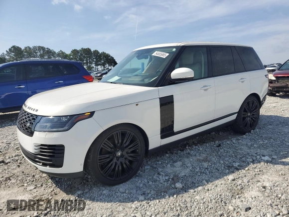2020 Land Rover Range Rover HSE with VIN SALGS2RU7LA574256, listed as a Copart auction lot 54855955 with 43,429 mi miles and Salvage title. Bid and sale history available at DreamBid. Image 1.