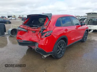 2023 Honda HR-V Sport with VIN 3CZRZ1H57PM706225, listed as a IAAI auction lot 41573896 with 34,011 mi miles. Bid and sale history available at carsss.com. Image 4.
