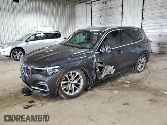 2019 BMW X5 xDrive40i z VIN 5UXCR6C5XKLL21055, wystawiony jako Copart lot #58574775 z przebiegiem 45 017 mil mil oraz Szkoda całkowita • Salvage title. Historia ofert i sprzedaży dostępna na DreamBid. Obrazek 1.