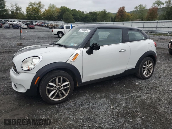2014 MINI Paceman z VIN WMWSS1C58EWN46661, wystawiony jako Copart lot #72688514 z przebiegiem 95 432 mil mil oraz Szkoda całkowita • Salvage title. Historia ofert i sprzedaży dostępna na DreamBid. Obrazek 1.