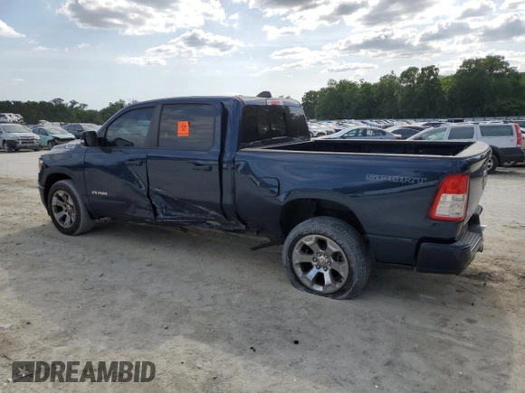 2021 Ram 1500 Big Horn with VIN 1C6SRFMT0MN725619, listed as a Copart auction lot 54238395 with 32,486 mi miles and Non repairable. Bid and sale history available at DreamBid. Image 2.