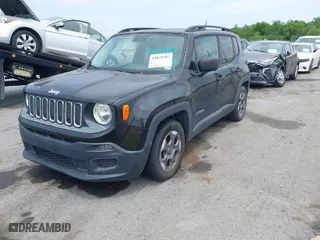 2017 Jeep Renegade Sport with VIN ZACCJAAB8HPF18198, listed as a IAAI auction lot 42025787 with 100,564 mi miles. Bid and sale history available at carsss.com. Image 2.