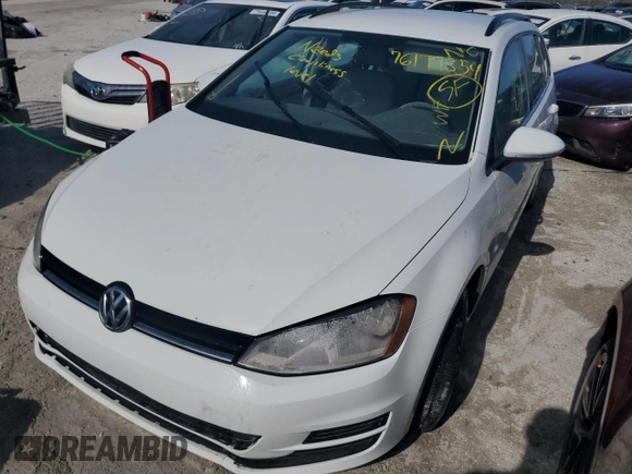 2015 Volkswagen Golf SportWagen TDI SE with VIN 3VWCA7AU5FM514661, listed as a Copart auction lot 76179354 with Not Provided miles and Non Repairable. Bid and sale history available at carsss.com. Image 1.