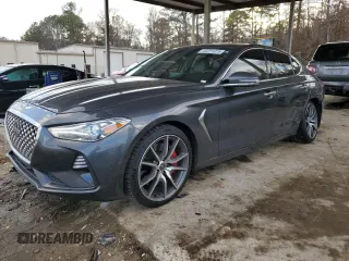 2019 Genesis G70 3.3T Advanced with VIN KMTG74LE6KU024096, listed as a Copart auction lot 44221875 with 71,251 mi miles and Salvage Title. Bid and sale history available at carsss.com. Image 1.