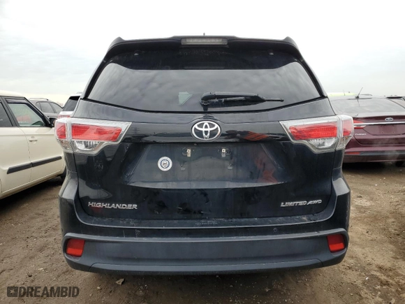 2015 Toyota Highlander Limited with VIN 5TDDKRFH1FS120621, listed as a Copart auction lot 49287555 with 90,933 mi miles and Salvage Title. Bid and sale history available at carsss.com. Image 6.