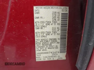 2016 Nissan Frontier SV с VIN 1N6AD0ER8GN741474, выставлен на аукционе IAAI как лот 42254299 с пробегом 136 637 миль миль и . История ставок и продаж доступна на DreamBid. Изображение 9.