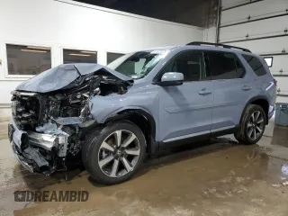 2023 Honda Pilot Elite with VIN 5FNYG1H89PB043021, listed as a Copart auction lot 51522675 with 27,465 mi miles and Salvage Title. Bid and sale history available at carsss.com. Image 1.