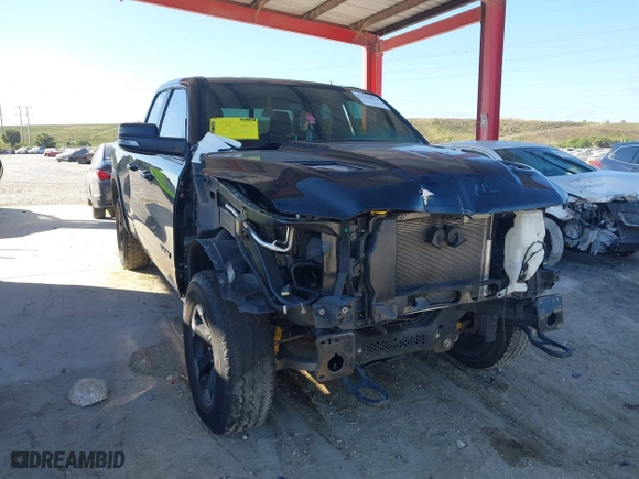 2019 Ram 1500 Rebel with VIN 1C6SRFET7KN831707, listed as a IAAI auction lot 41508675 with 107,334 mi miles. Bid and sale history available at carsss.com. Image 1.