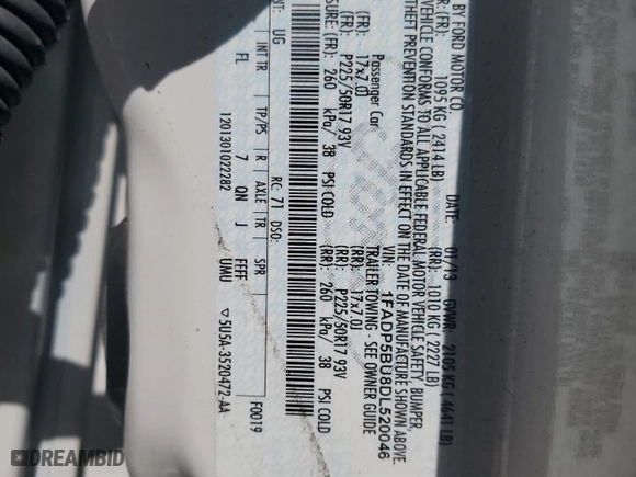 2013 Ford C-Max Hybrid SEL with VIN 1FADP5BU8DL520046, listed as a Copart auction lot 53141265 with 185,809 mi miles and Clean Title. Bid and sale history available at carsss.com. Image 13.