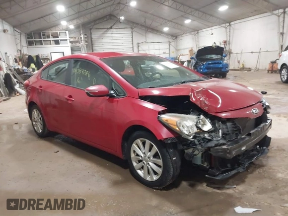 2016 Kia Forte LX with VIN KNAFX4A62G5574769, listed as a IAAI auction lot 41789886 with 127,254 mi miles. Bid and sale history available at carsss.com. Image 1.