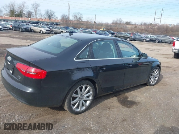 2013 Audi A4 Premium Plus with VIN WAUFFAFL6DN036748, listed as a IAAI auction lot 41513567 with 60,670 mi miles. Bid and sale history available at carsss.com. Image 4.