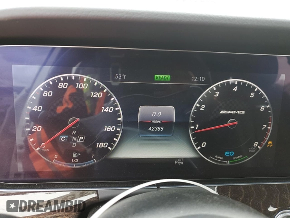 2019 Mercedes-Benz E 53 AMG with VIN WDDZF6BB0KA574110, listed as a Copart auction lot 47789835 with 42,385 mi miles and Salvage Title. Bid and sale history available at DreamBid. Image 9.