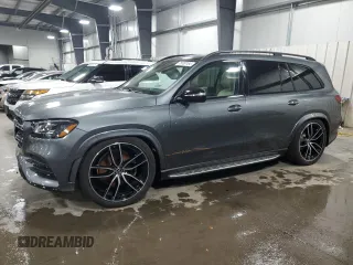 2021 Mercedes-Benz GLS with VIN 4JGFF8GE6MA434802, listed as a Copart auction lot 76000184 with 0 mi miles and Salvage Title. Bid and sale history available at carsss.com. Image 1.