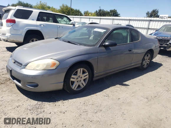 2006 Chevrolet Monte Carlo with VIN 2G1WN151469182893, listed as a Copart auction lot 67477724 with 134,567 mi miles and Salvage title. Bid and sale history available at DreamBid. Image 1.