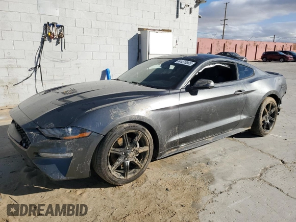 2020 Ford Mustang EcoBoost with VIN 1FA6P8TH8L5173297, listed as a Copart auction lot 44073905 with 53,020 mi miles and Salvage Title. Bid and sale history available at carsss.com. Image 1.