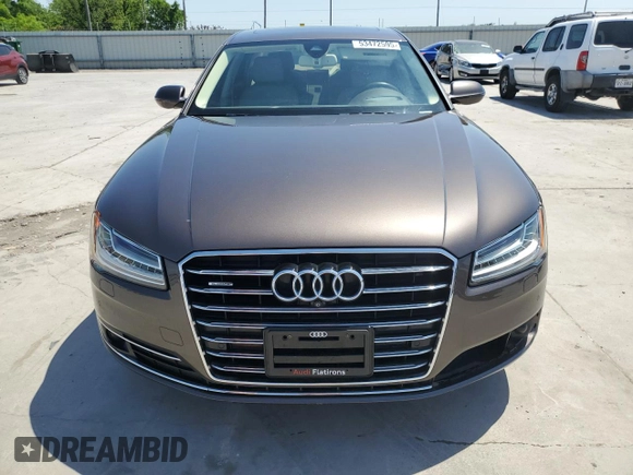 2015 Audi A8 L 4.0T with VIN WAU32AFD9FN032185, listed as a Copart auction lot 53472595 with 45,357 mi miles and Salvage Title. Bid and sale history available at carsss.com. Image 5.
