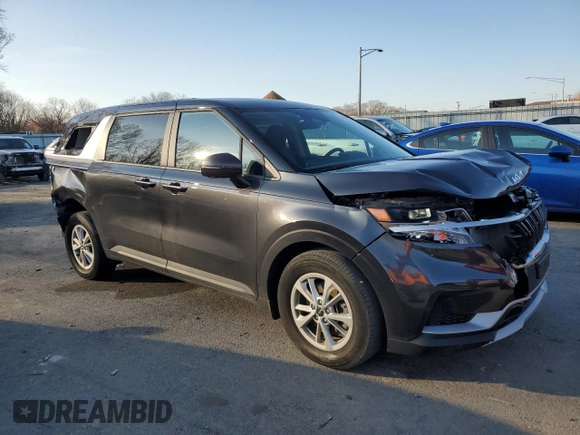 2023 Kia Carnival LX with VIN KNDNB4H39P6278991, listed as a Copart auction lot 84914294 with 25,101 mi miles and Salvage Title. Bid and sale history available at carsss.com. Image 4.