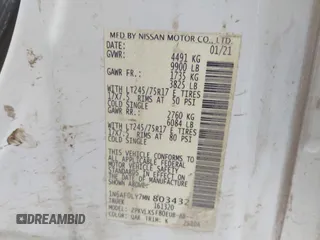 2021 Nissan NV Cargo SV with VIN 1N6AF0LY7MN803432, listed as a IAAI auction lot 41647578 with 52,158 mi miles and . Bid and sale history available at DreamBid. Image 9.
