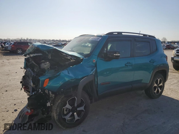 2022 Jeep Renegade Trailhawk with VIN ZACNJDC19NPN67837, listed as a Copart auction lot 48303205 with 16,855 mi miles and Salvage Title. Bid and sale history available at DreamBid. Image 1.