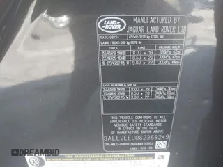 2025 Land Rover Defender X-Dynamic SE with VIN SALE2EEU0S2368249, listed as a IAAI auction lot 42546020 with 5,025 mi miles and . Bid and sale history available at DreamBid. Image 9.