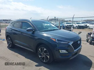 2021 Hyundai Tucson Ultimate with VIN KM8J3CAL3MU406743, listed as a IAAI auction lot 42107419 with 35,279 mi miles and . Bid and sale history available at DreamBid. Image 1.