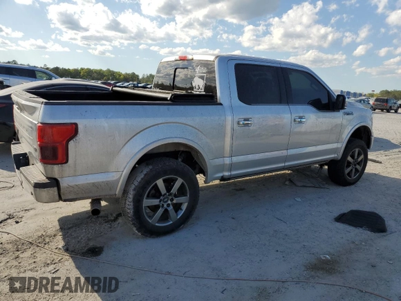 2019 Ford F-150 XL with VIN 1FTEW1E45KFB43127, listed as a Copart auction lot 50134345 with 194,396 mi miles and Salvage Title. Bid and sale history available at DreamBid. Image 3.