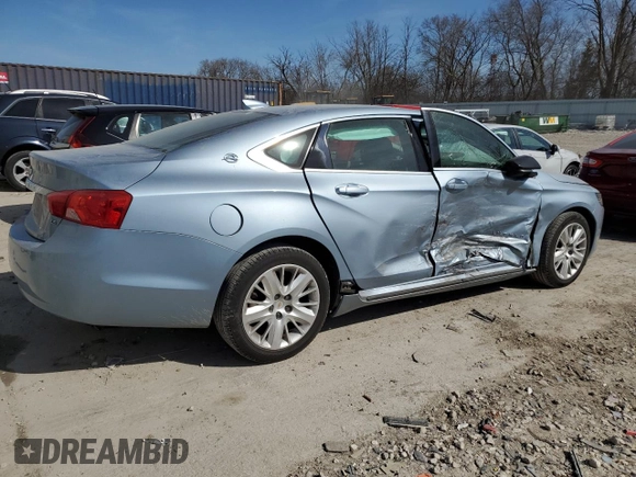 2015 Chevrolet Impala LS with VIN 1G11X5SL7FU120571, listed as a Copart auction lot 53372365 with 88,712 mi miles and Non Repairable. Bid and sale history available at DreamBid. Image 3.