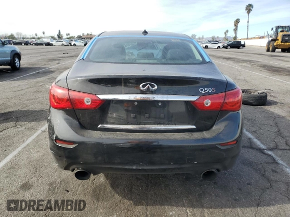 2015 Infiniti Q50 Premium with VIN JN1BV7AP5FM331451, listed as a Copart auction lot 63052025 with Not provided miles and Salvage title. Bid and sale history available at DreamBid. Image 6.