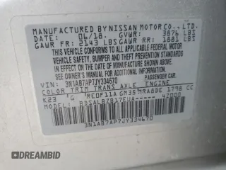 2018 Nissan Sentra S with VIN 3N1AB7AP7JY334670, listed as a Copart auction lot 53855975 with 92,235 mi miles and Salvage Title. Bid and sale history available at DreamBid. Image 13.