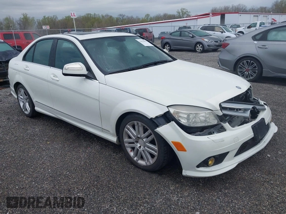 2009 Mercedes-Benz C-Class 3.0L Sport with VIN WDDGF81X89R062476, listed as a IAAI auction lot 42025911 with 155,912 mi miles. Bid and sale history available at carsss.com. Image 1.
