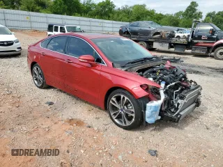 2020 Ford Fusion Titanium with VIN 3FA6P0K91LR180973, listed as a Copart auction lot 60023215 with 26,615 mi miles and Salvage title. Bid and sale history available at DreamBid. Image 4.