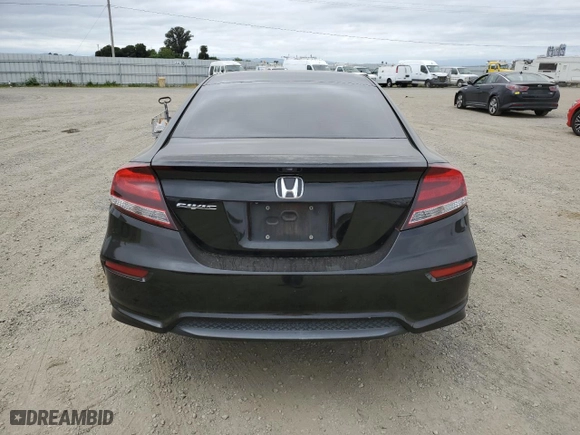 2014 Honda Civic Coupe LX with VIN 2HGFG3B54EH511862, listed as a Copart auction lot 53186585 with 174,498 mi miles and Salvage Title. Bid and sale history available at carsss.com. Image 6.