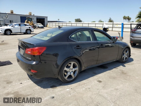 2007 Lexus IS 250 with VIN JTHBK262172027244, listed as a Copart auction lot 61504085 with 181,524 mi miles and Salvage title. Bid and sale history available at DreamBid. Image 3.