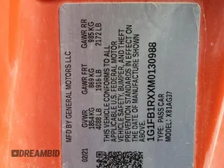 2021 Chevrolet Camaro 1LS с VIN 1G1FB1RXXM0130988, выставлен на аукционе Copart как лот 77682404 с пробегом 46 747 миль миль и Списание • Salvage title. История ставок и продаж доступна на DreamBid. Изображение 14.