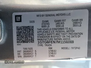 2021 GMC Canyon 4WD AT4 w/Leather with VIN 1GTG6FEN7M1156069, listed as a Copart auction lot 89345225 with 66,164 mi miles and Salvage Title. Bid and sale history available at carsss.com. Image 14.