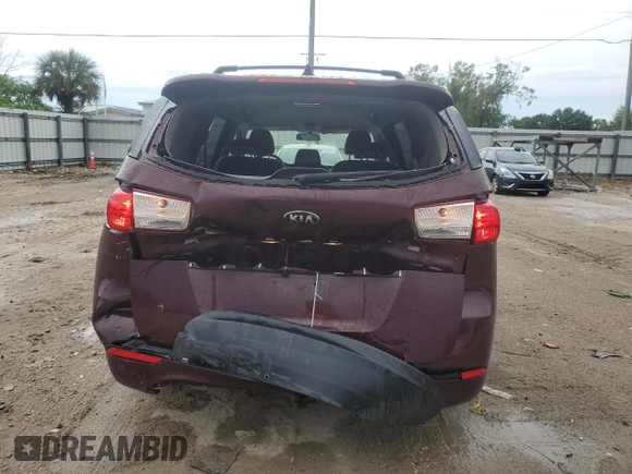 2017 Kia Sedona LX with VIN KNDMB5C19H6320486, listed as a Copart auction lot 73215754 with 100,891 mi miles and Salvage Title. Bid and sale history available at carsss.com. Image 6.