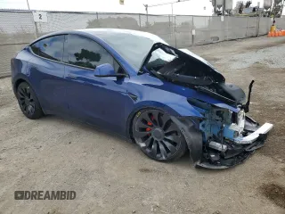 2022 Tesla Model Y Performance with VIN 7SAYGDEF4NF394472, listed as a Copart auction lot 44019665 with Not Provided miles and Non Repairable. Bid and sale history available at DreamBid. Image 4.