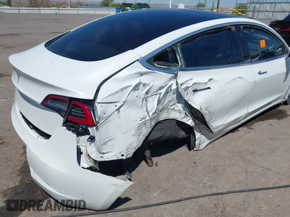 2018 Tesla Model 3 Long Range Battery with VIN 5YJ3E1EA3JF057527, listed as a IAAI auction lot 42072126 with 1 mi miles. Bid and sale history available at carsss.com. Image 6.