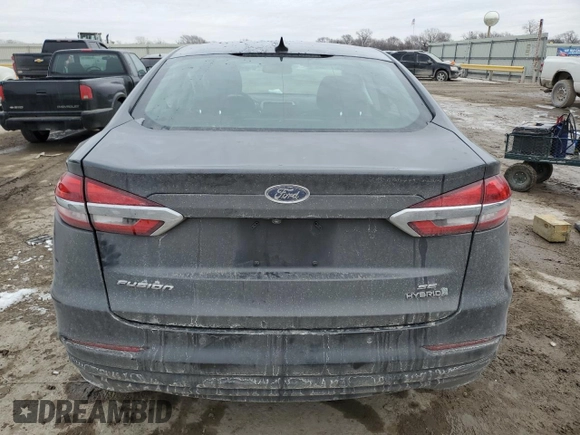 2019 Ford Fusion SE with VIN 3FA6P0LU5KR108871, listed as a Copart auction lot 45390485 with 61,130 mi miles and Salvage Title. Bid and sale history available at carsss.com. Image 6.