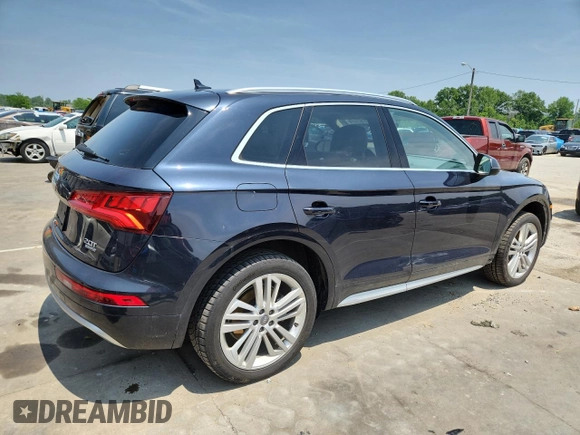 2018 Audi Q5 Premium Plus with VIN WA1BNAFY0J2173269, listed as a Copart auction lot 59921775 with 56,117 mi miles and Salvage title. Bid and sale history available at DreamBid. Image 3.